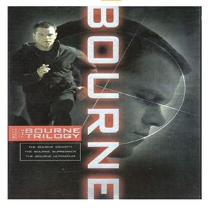 The Bourne Trilogy DVDs featuring Matt Damon as Jason Bourne